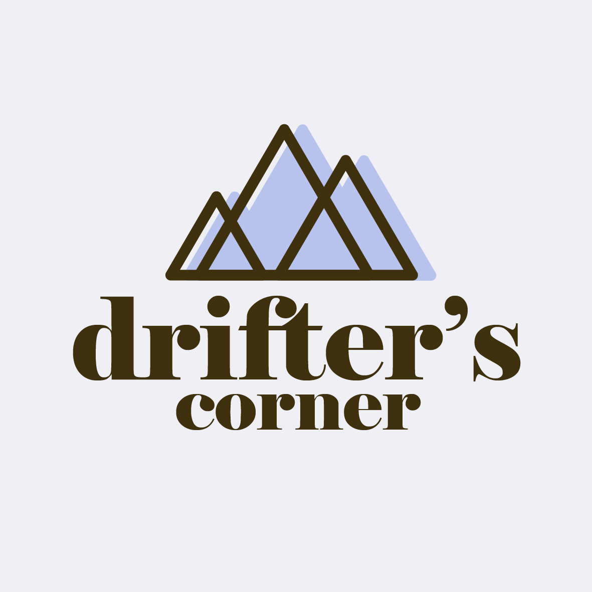 logo design adventure graphic design  Logo Design drifter's corner Minimalism