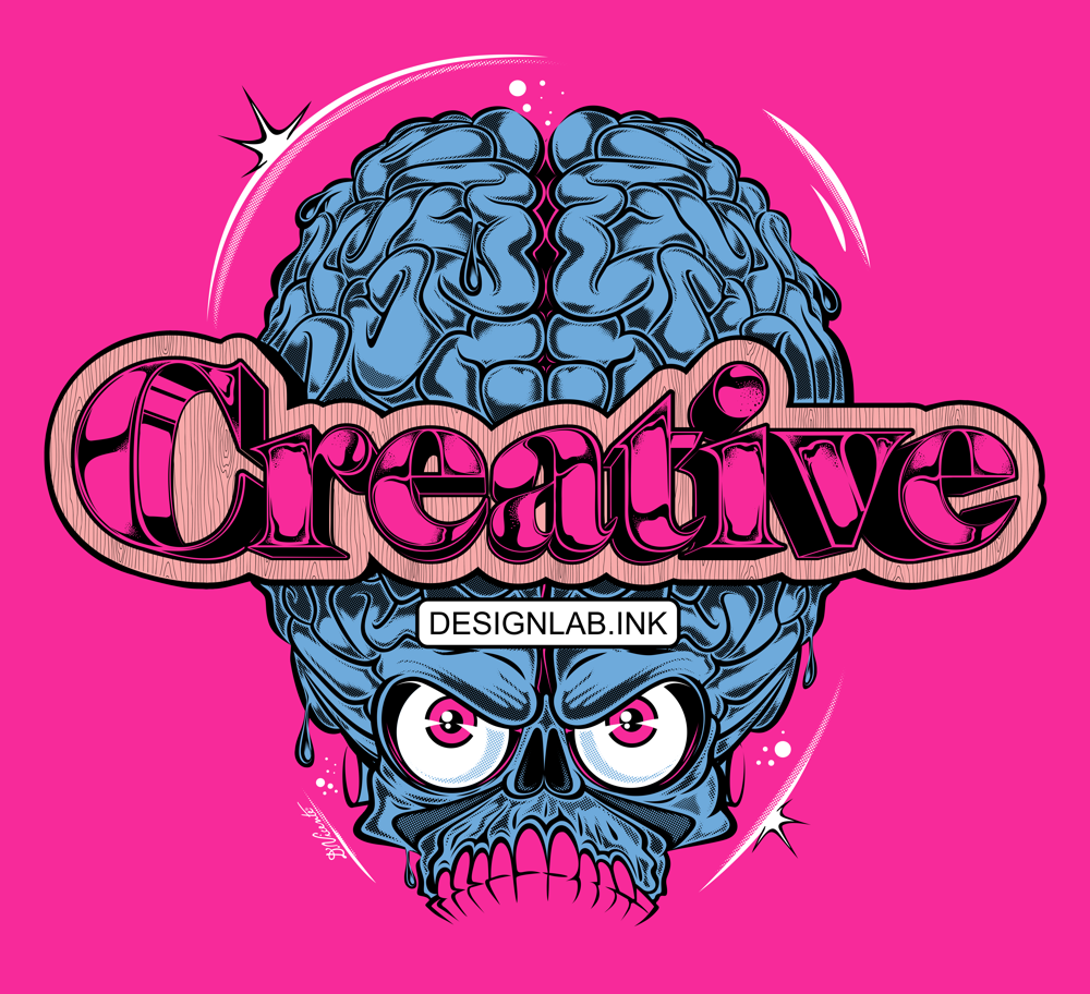 alien brain Character creative Creative Design ILLUSTRATION  mars attacks monster Space  T-Shirt Design
