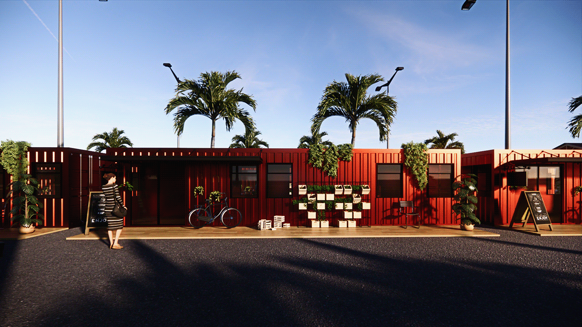 archiviz container discover explore Lagos Architecture market modern tesla
