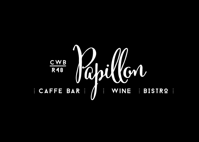 Papillon CWB Bistro Papillon wine bar Caffe bar & Bistr black & white clean simple