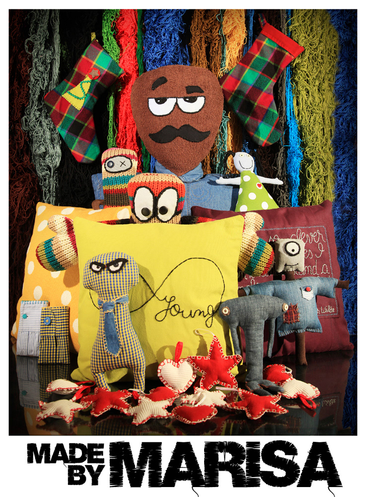 handemade toys monsters textile design