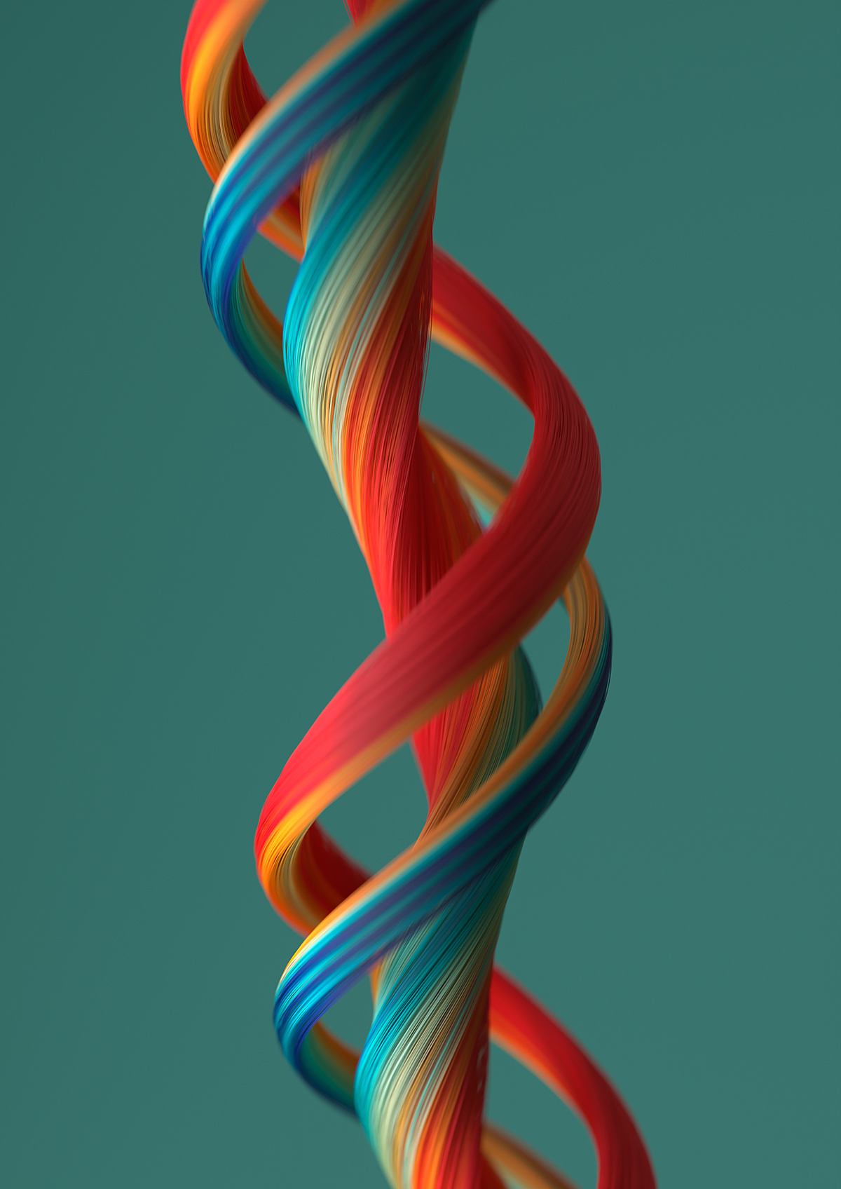 color hair lines oscilating rainbow ribbon Spiral thin waves waving