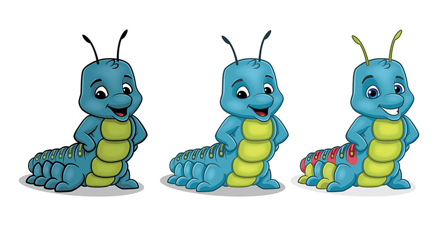 Caterpillar Mascot characters