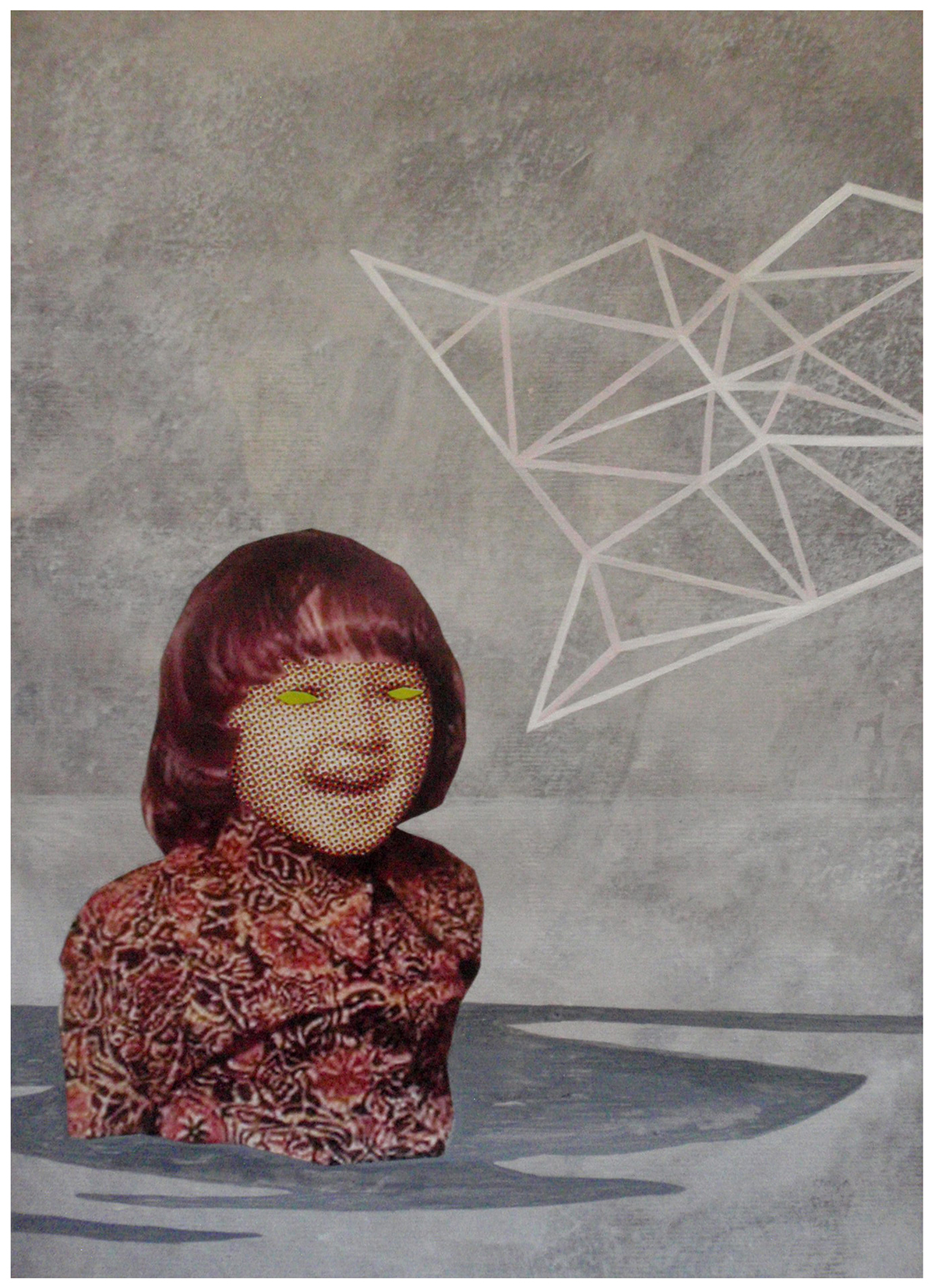 collage Mix media paper childhood family nostalgia dream illusion identity