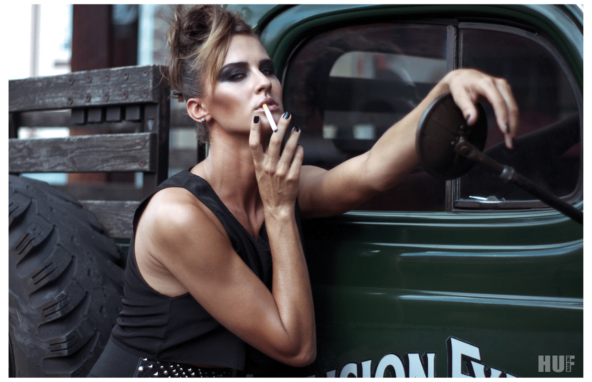 james dean editorial styling  make-up Female Model female editorial women's editorial HUF Magazine
