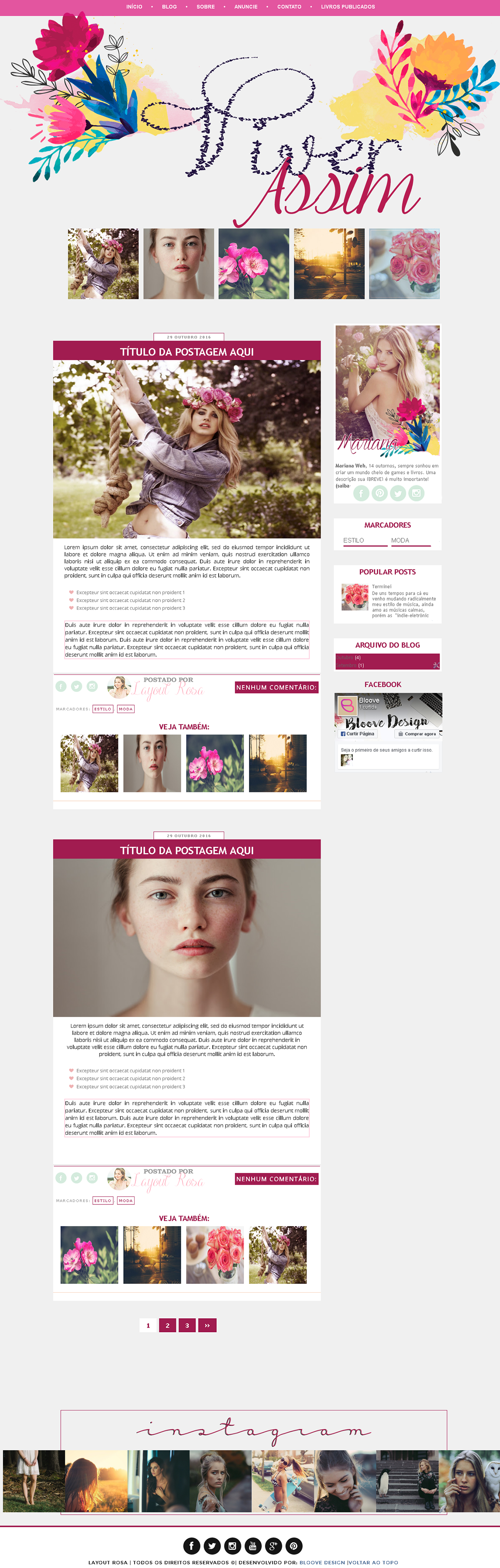 blogger Blog Web Web Design  wordpress moda Fashion 