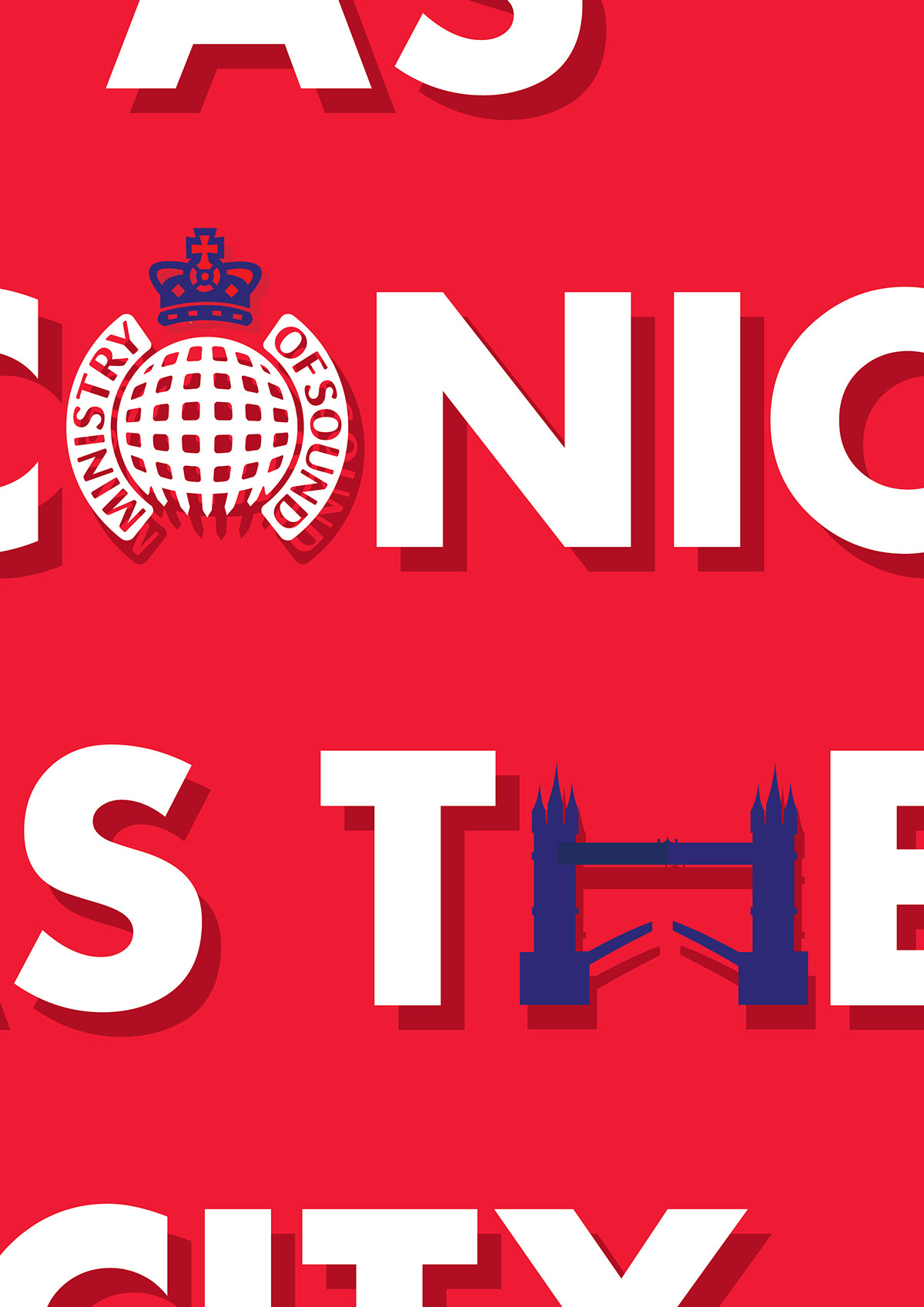 Ministry of Sound dj London type poster