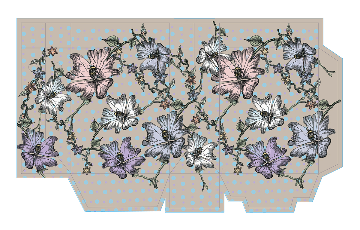shivillustration florals pattern giftbags