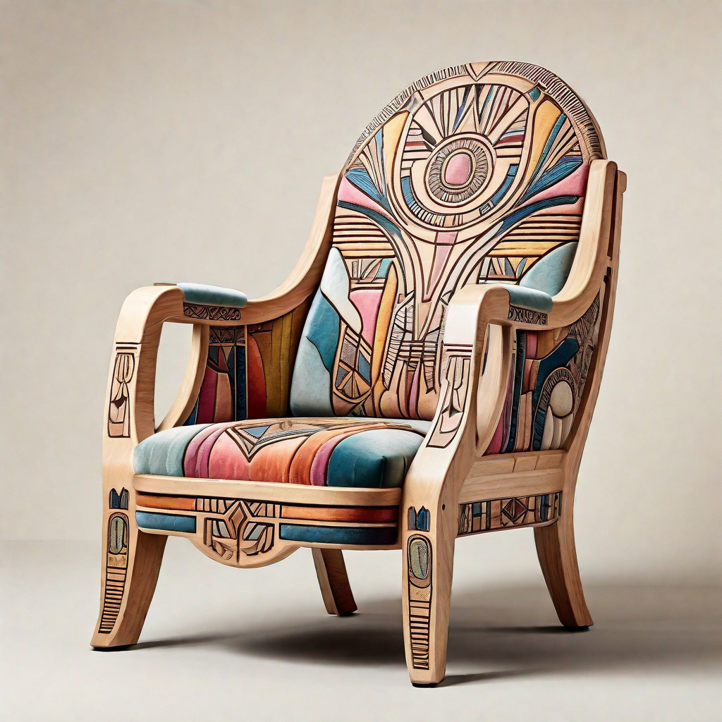 furniture interior design  CGI egyptian ancient egypt furniture design  armchair chair seat ai