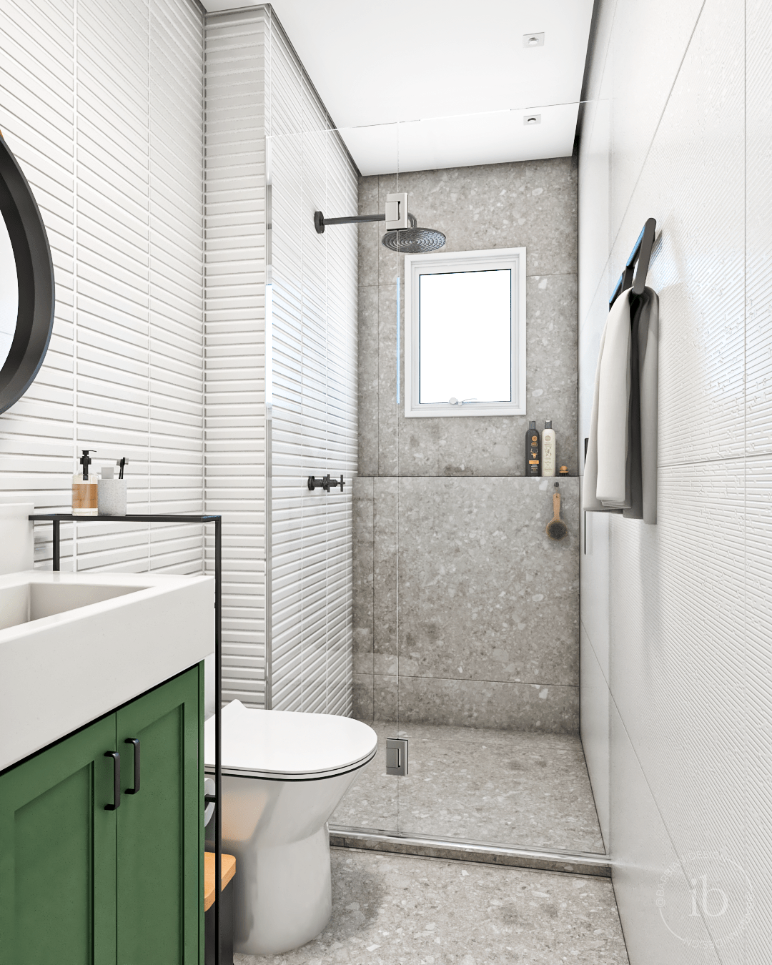 ARQUITETURA arquitetura de interiores banheiro bathroom projeto de interiores Render vray