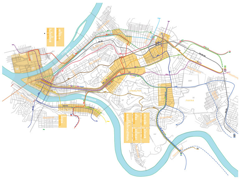 Pittsburgh pat port authority bus rapid transit map