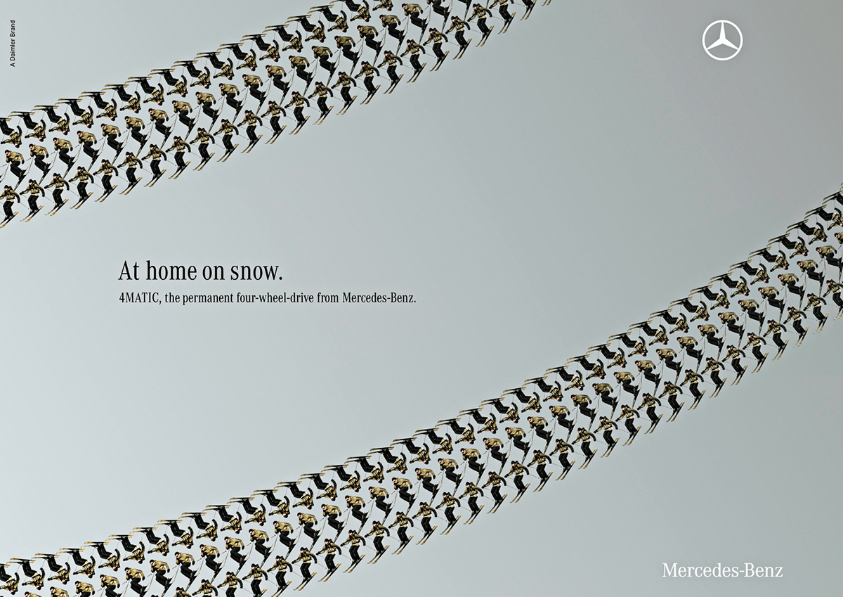Adobe Portfolio 4matic mercedes-benz on ice Jung von Matt on snow on mountains