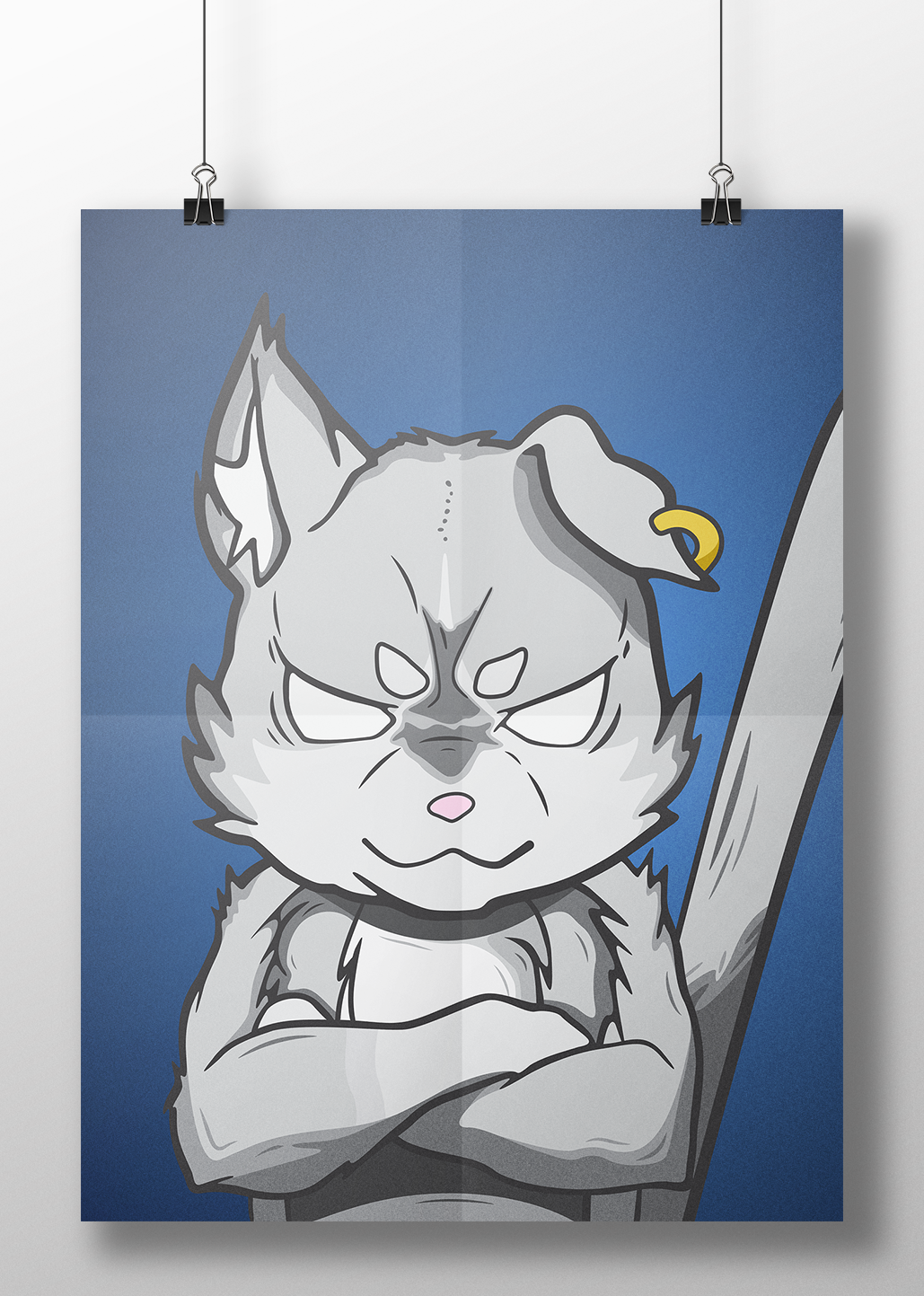 puck Re:Zero vector ILLUSTRATION  anime flat face poster wallpaper Cat