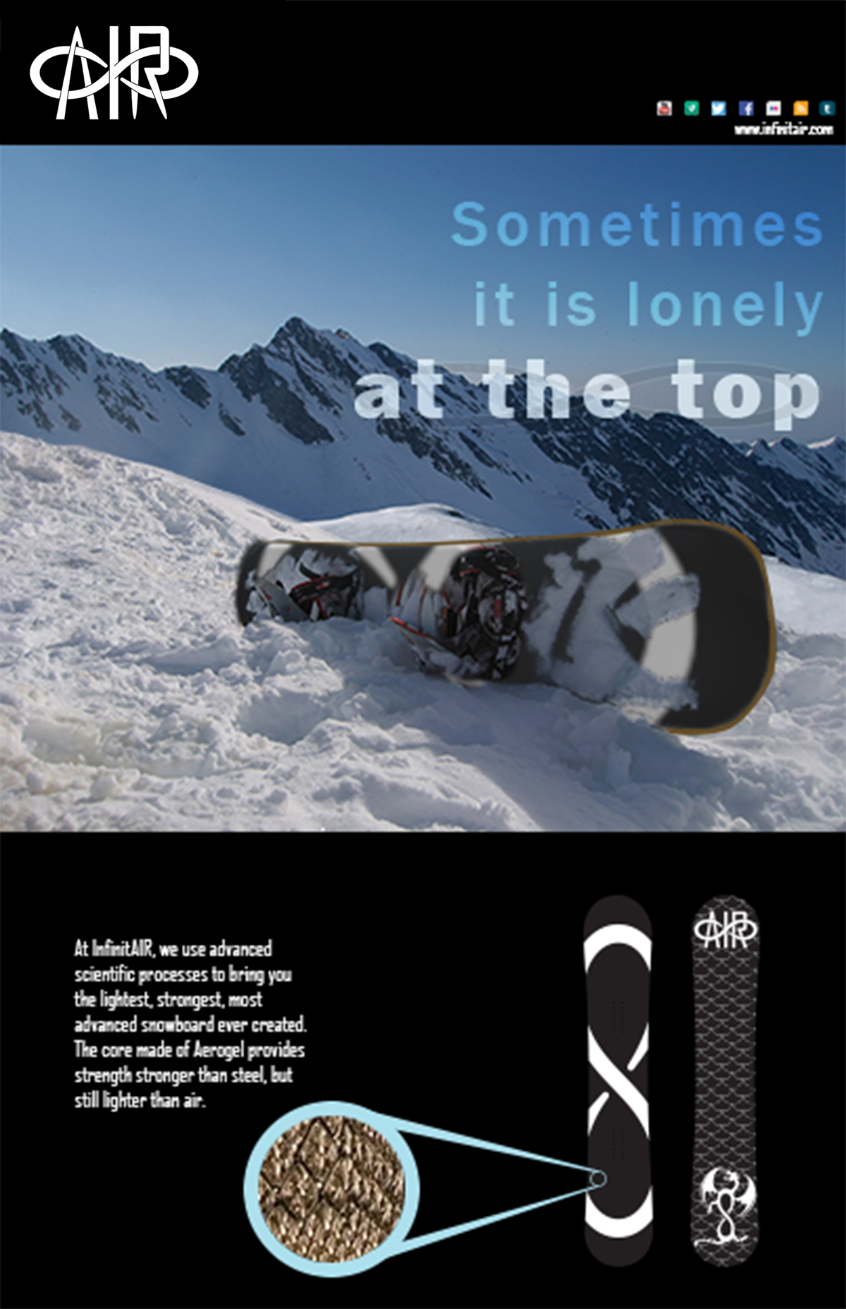 snowboard ad spread Magazine Ad