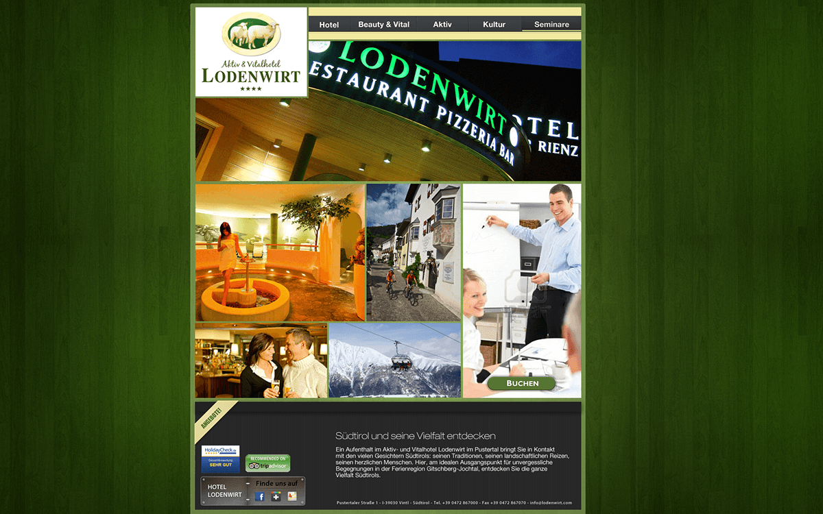 hotel Webdesign Website restaurant