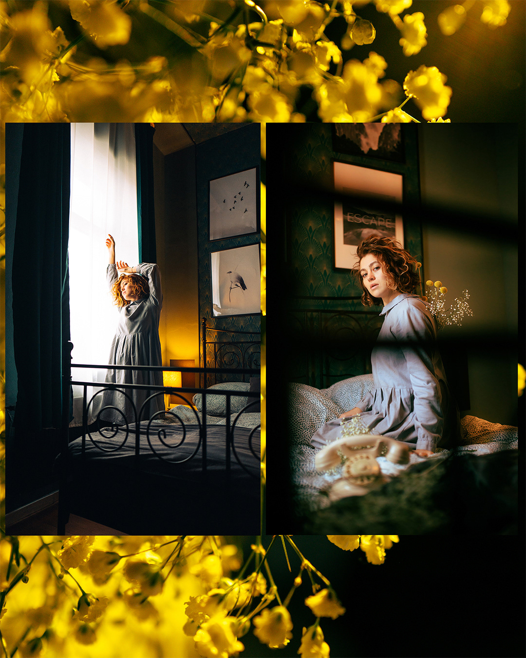 art artwork cinematic cinematic photography darkroom Digital Art  fairy girl with flowers lights Photography 