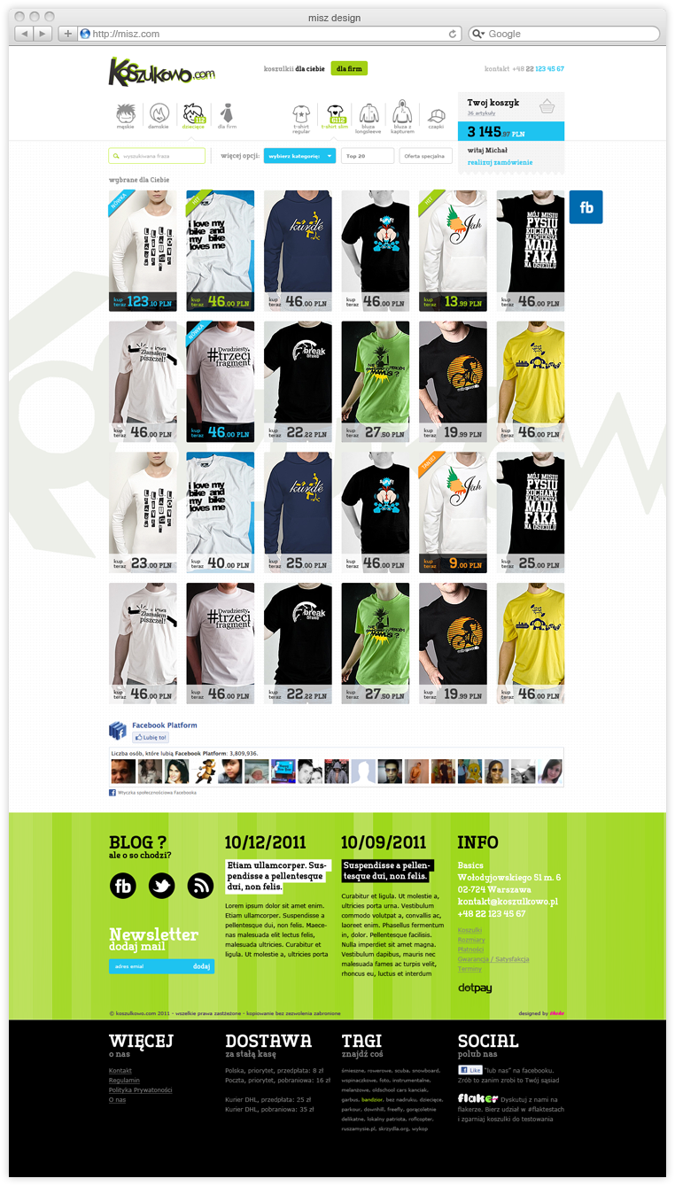 koszulki sklep web-design Webdesign koszulkowo koszulkowo.com Web web site
