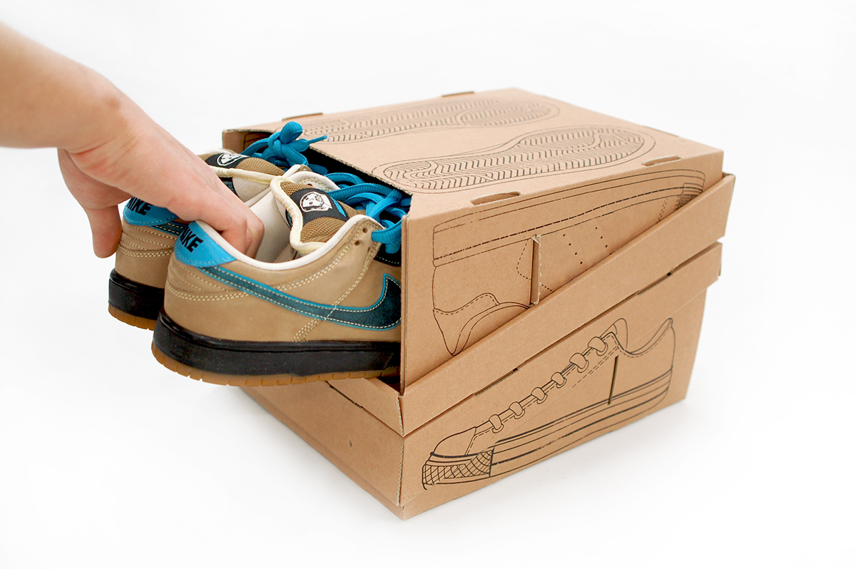 shoesbox package box shoes shoe shoebox recycling DUNK Nike NIKE DUNK