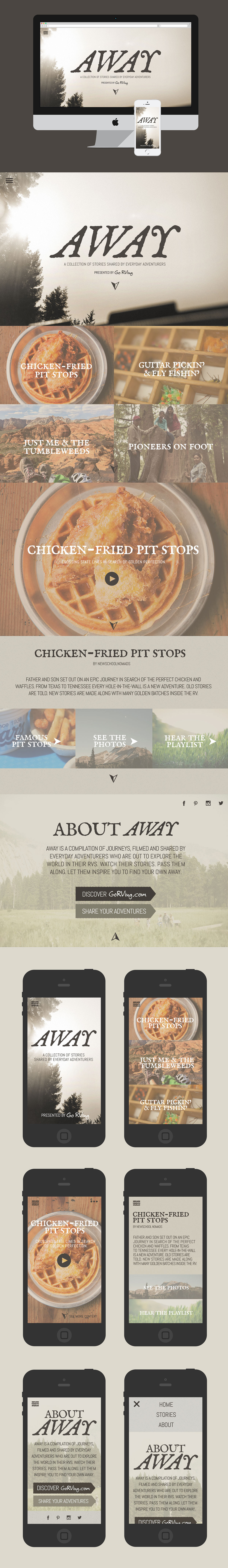 Adobe Portfolio RV Website mobile Responsive wilderness