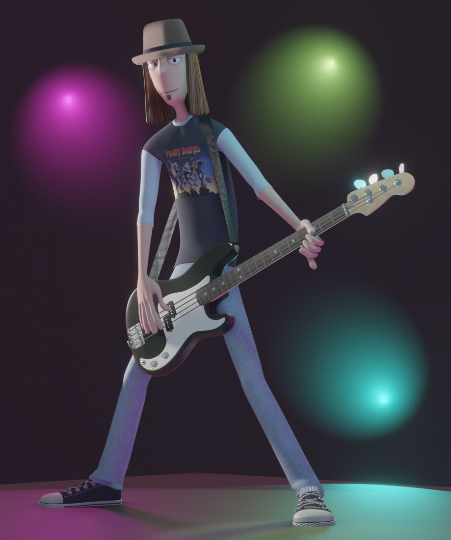 Image may contain: cartoon, guitar and screenshot