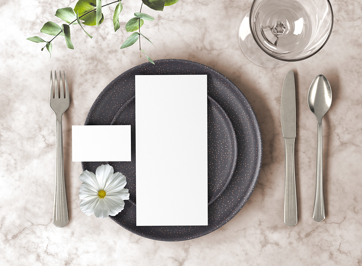 card design etsy free mockup  invite menu Stationery table card Theme wedding