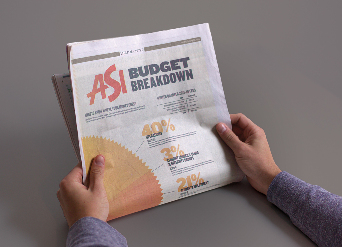 infographic Budget Breakdown newspaper ASI