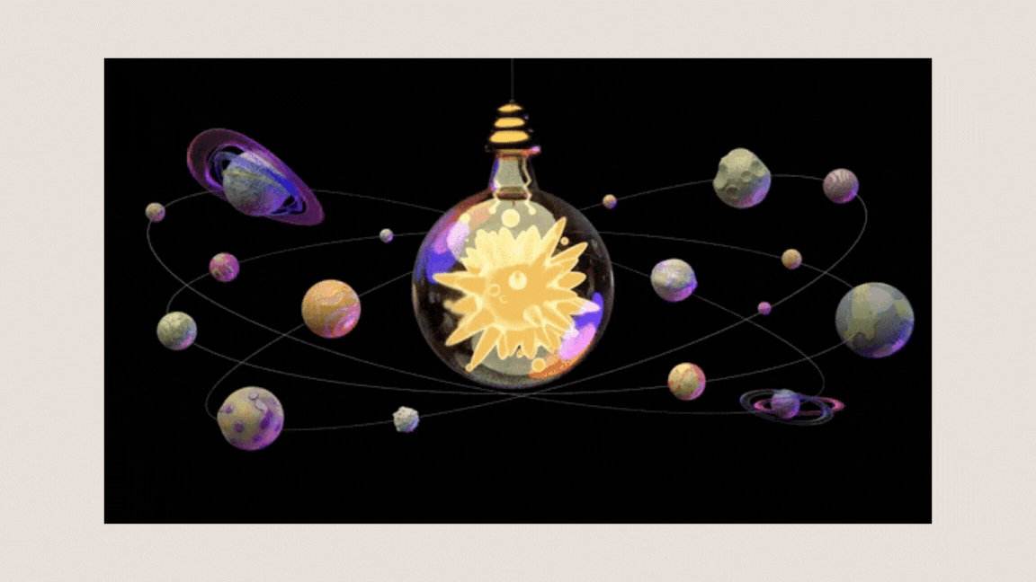 blender 3D cartoon burtonesque Planets universe Drawing  Digital Art  artwork