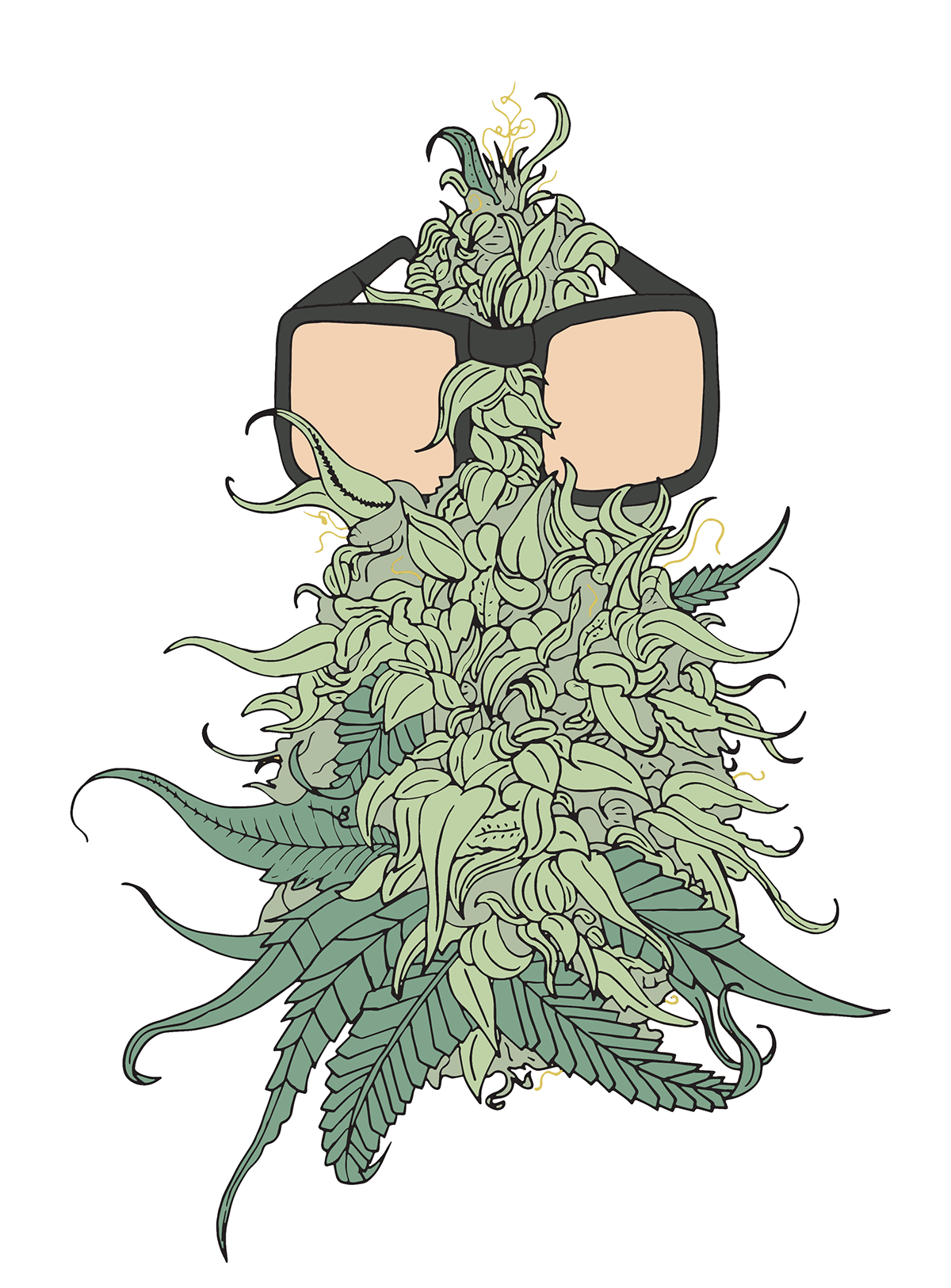 cannabis weed Mary Jane marrijuana drawings