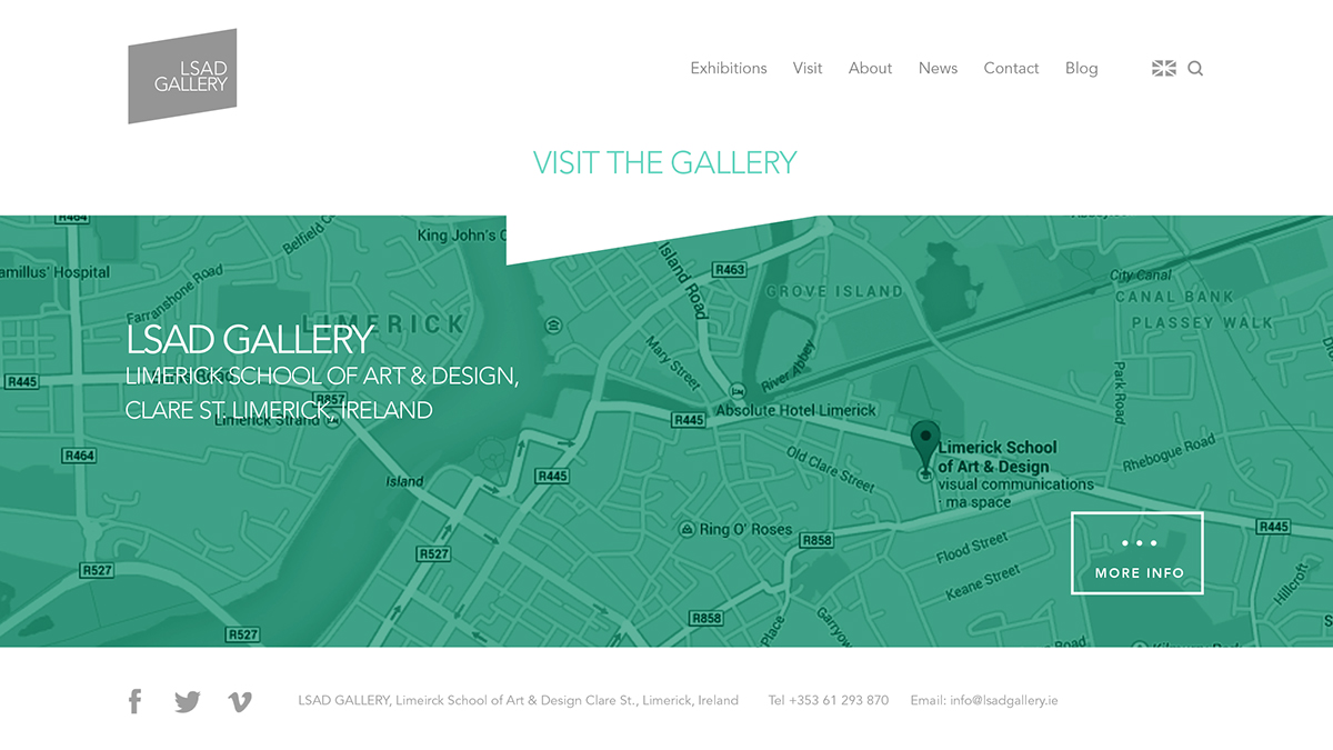 LSAD gallery Website flat UI ux design site minimal mobile Web logo iphone green White