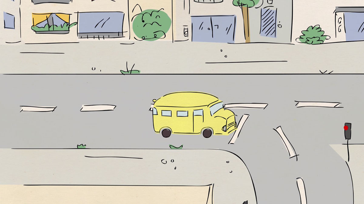 stranger 2D short movie everyday life digital art animation 