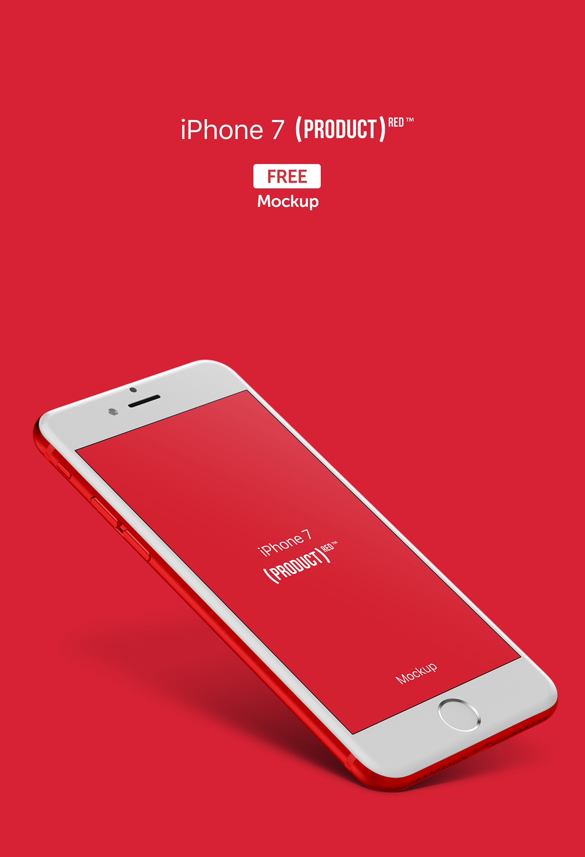 iPhone7 Product Red Mockup Free on Behance