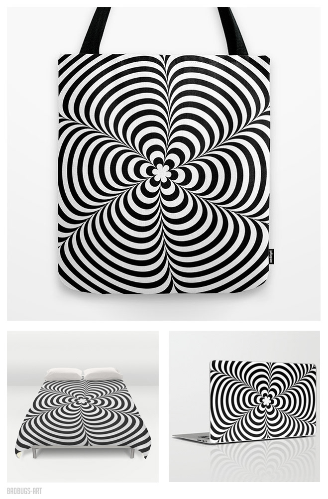 Threadless tshirt b&w Black&white optical illusion impossible art design