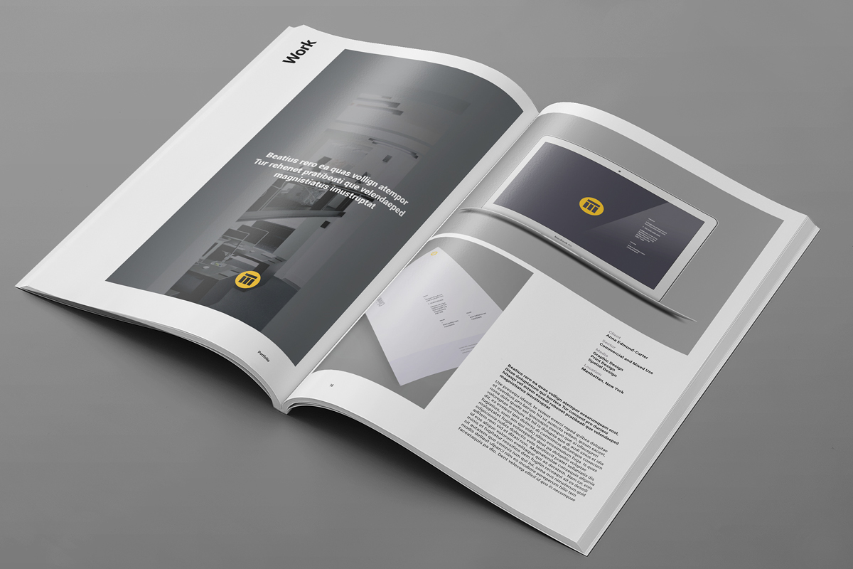 a4 agency book brand brochure catalog creative design folio graphic identity