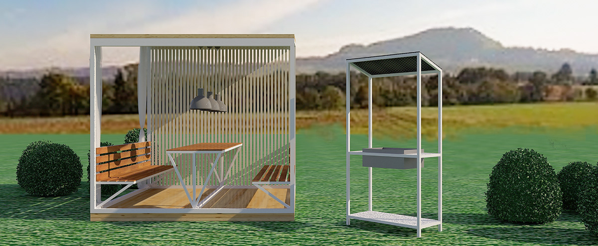 exterior Facilities Outdoor outdoorcafe parkdesign visualization