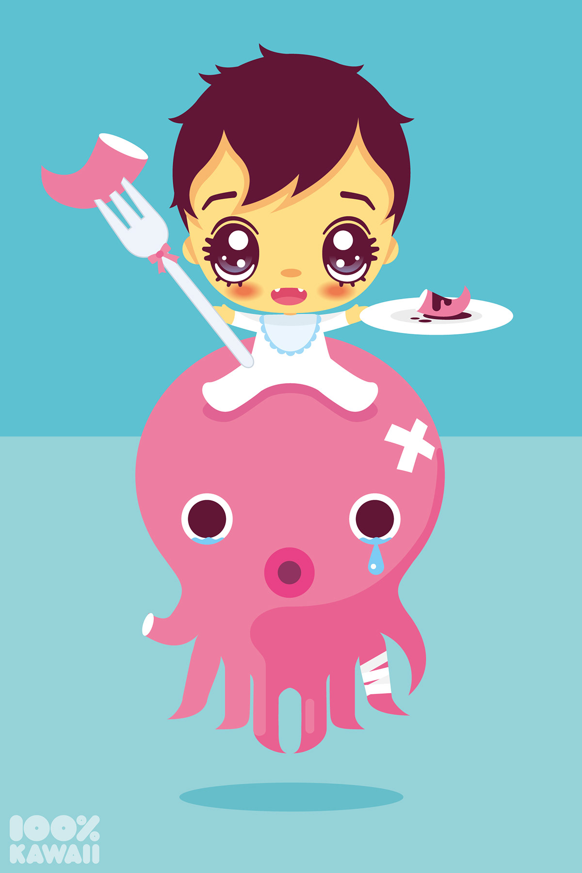 kawaii NEMURY flat cute octopus baby addict