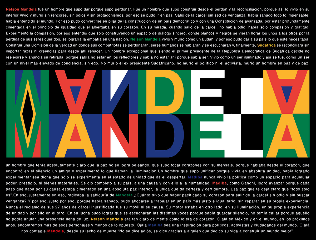 Poster Design Nelson Mandela Monica Arguelles Zarebski Mexico poster design Human Rights Poster Mandela design