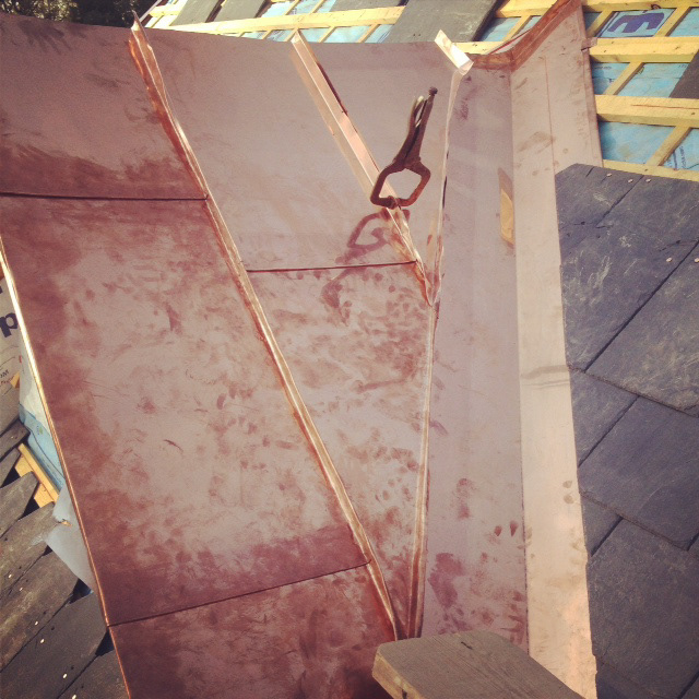 Slate roofing  Copper  sheet metal Architectural Metal