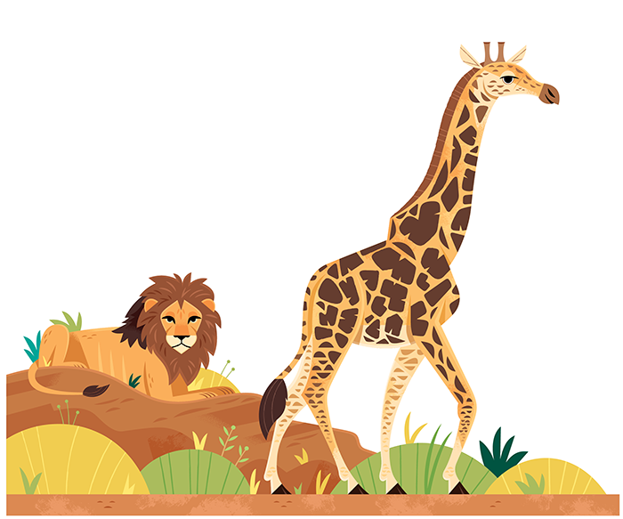 animals children children's book giraffe illustrated wildlife kidlit art Nature Vector Illustration wildlife