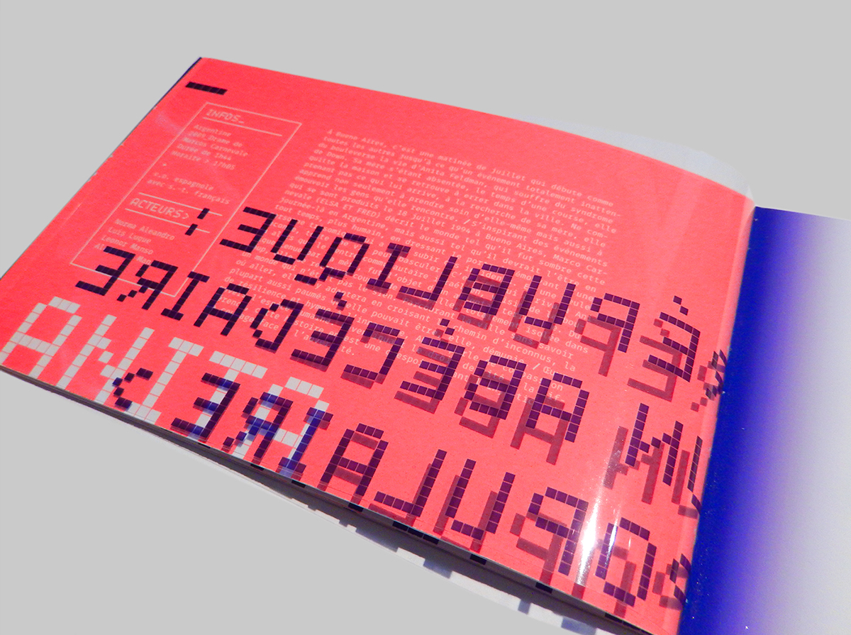 typo graphic design Cinema theater  cinemacartier student brochure print gradient 90's numeric colors Students