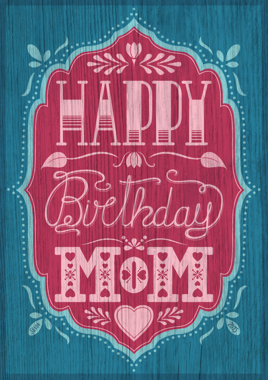 Handlettering greetings cards Halloween Mother's Day Easter happy mother's day