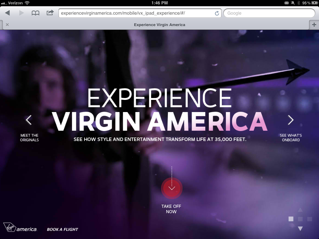 virgin america mobile experience virgin america