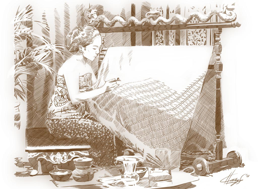 batik people indonesia traditional art