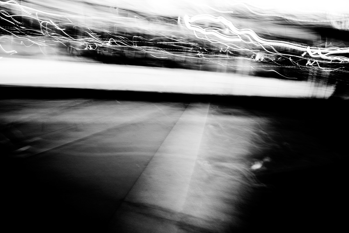 Photographie black and white line flux constrast long exposure mouvement