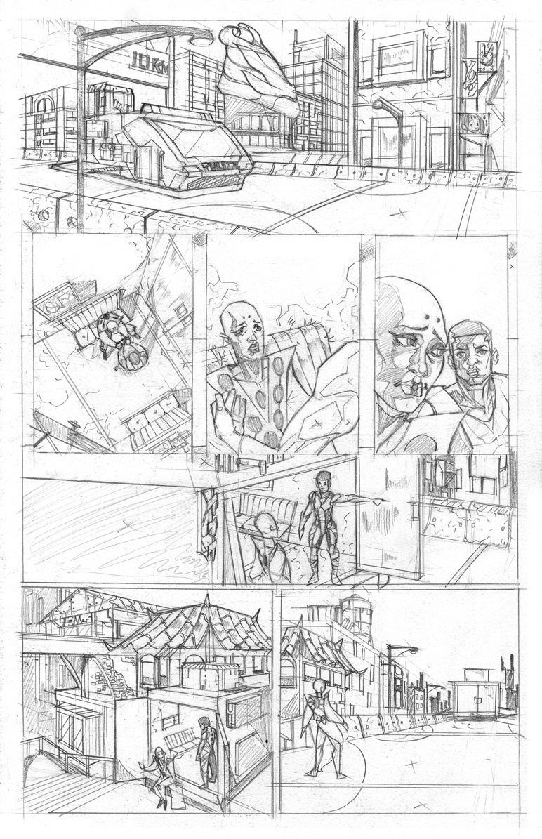 Sequential Art comics DANCE   Comic pencils Penciled Pages origin story madethis