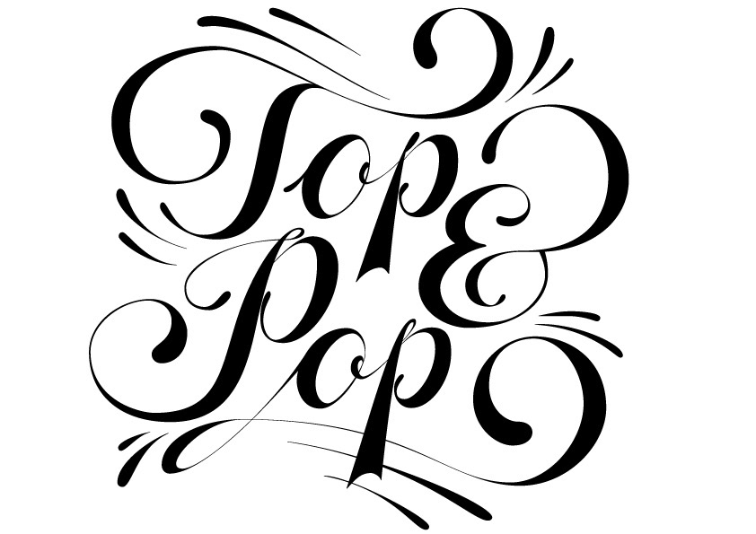 typography   Typeface clligraphy top pop
