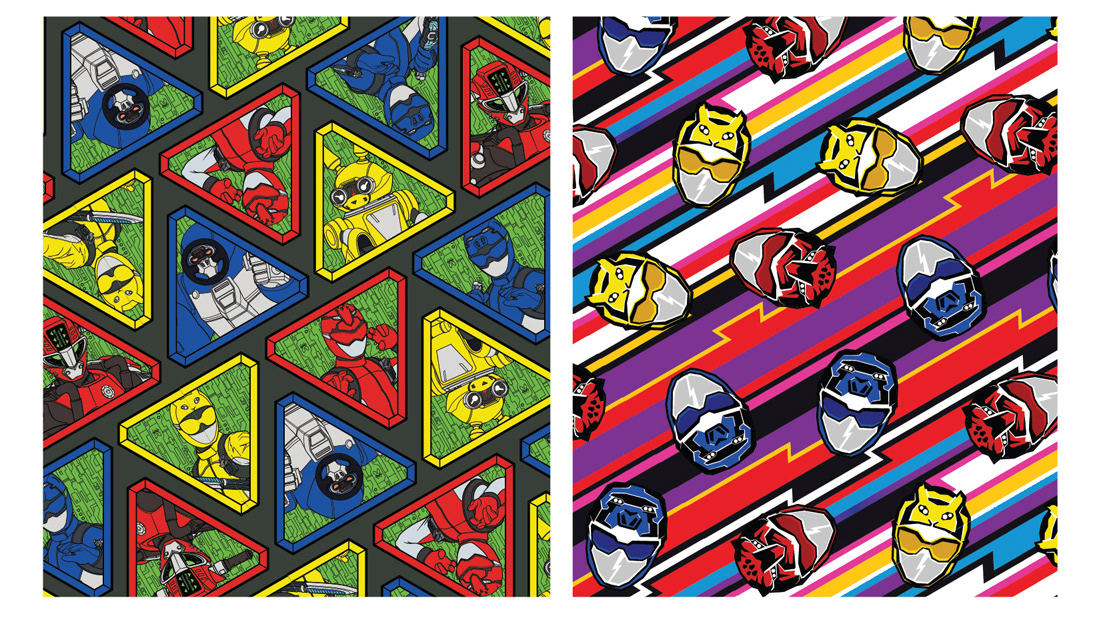 Power Rangers beast morphers Style Guide branding guide logos repeat patterns