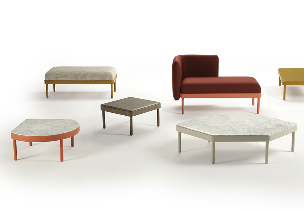 new system furniture Sancal Project innovate upholstery seating tables merble Gabriel wood yonoh  design