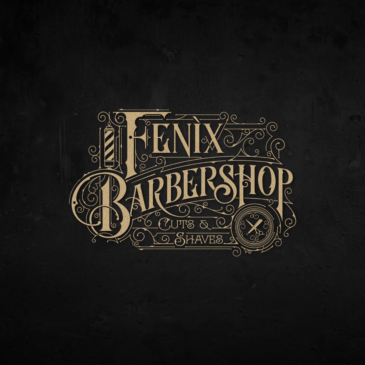 barbershop logo Biernat lettering pencil sketch barber shop typography   usa HAND LETTERING