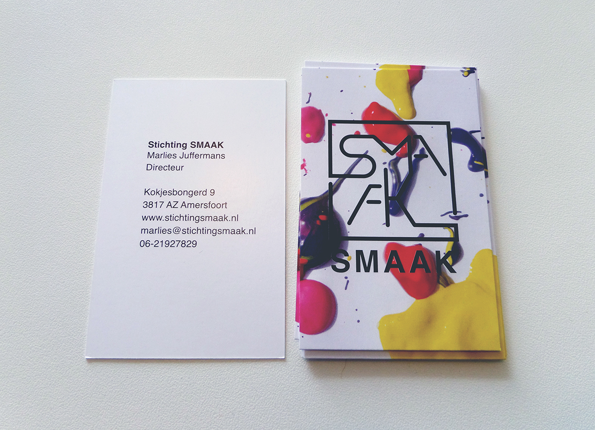 smaak business card design