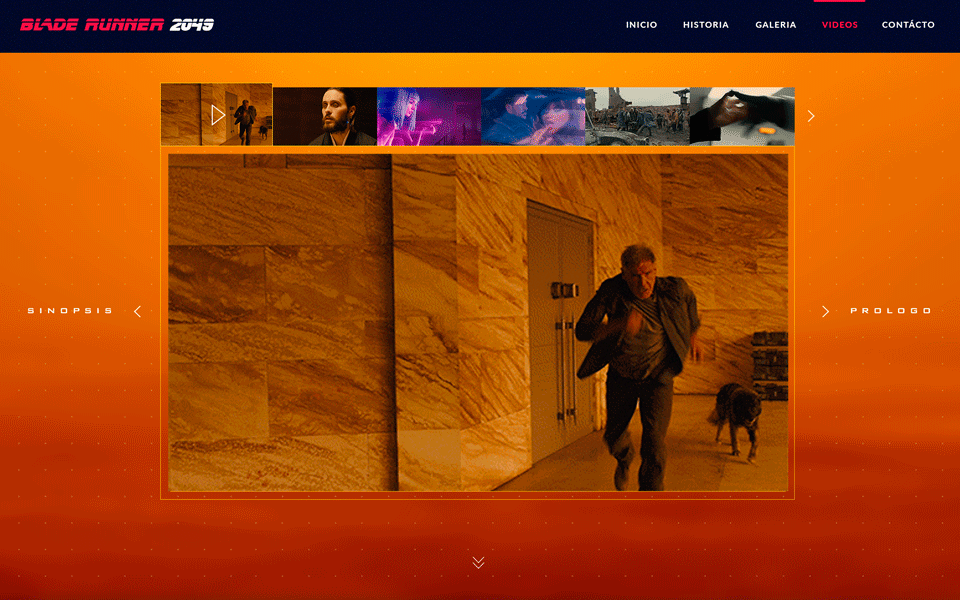 blade runner 2049 UI ux Web blade runner design web movie Movies modern redesign